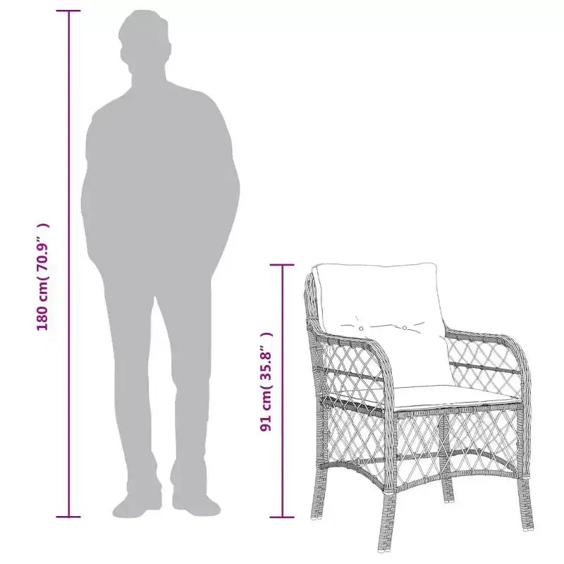 vidaXL Salon de jardin 9 pièces, en résine tressée gris avec coussins bleu marine, plateau de table en acacia, pour patio, jardin et terrasse, résistant aux intempéries