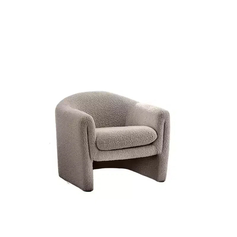 GDFStudio Gilmanton, fauteuil d'appoint moderne en bouclé en forme de U avec accoudoirs incurvés