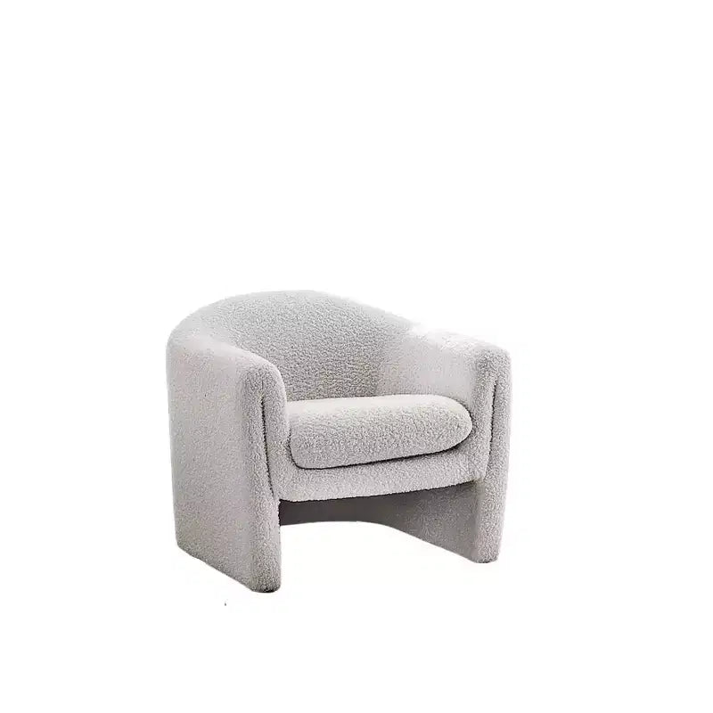GDFStudio Gilmanton, fauteuil d'appoint moderne en bouclé en forme de U avec accoudoirs incurvés