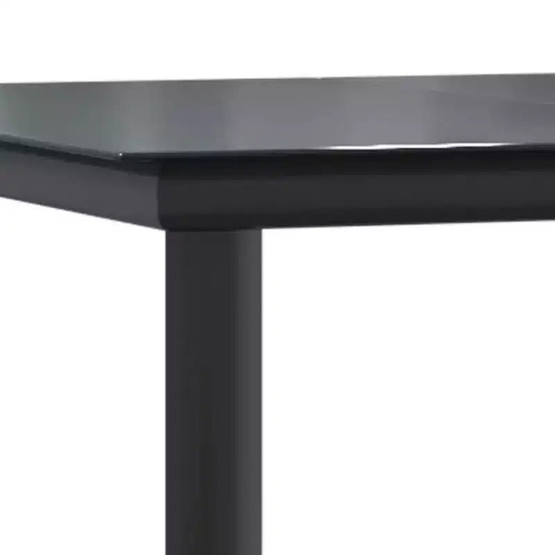 vidaXL Salon de jardin en rotin PE et acier, noir, empilable standard – Noir 63 Table 4 articles