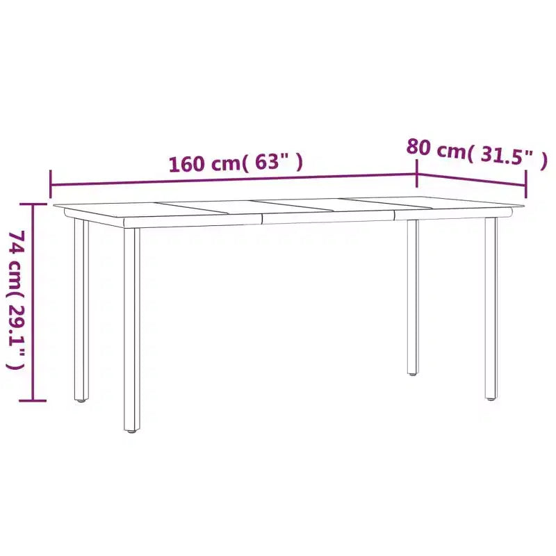 vidaXL Salon de jardin en rotin PE et acier, noir, empilable standard – Noir 63 Table 4 articles