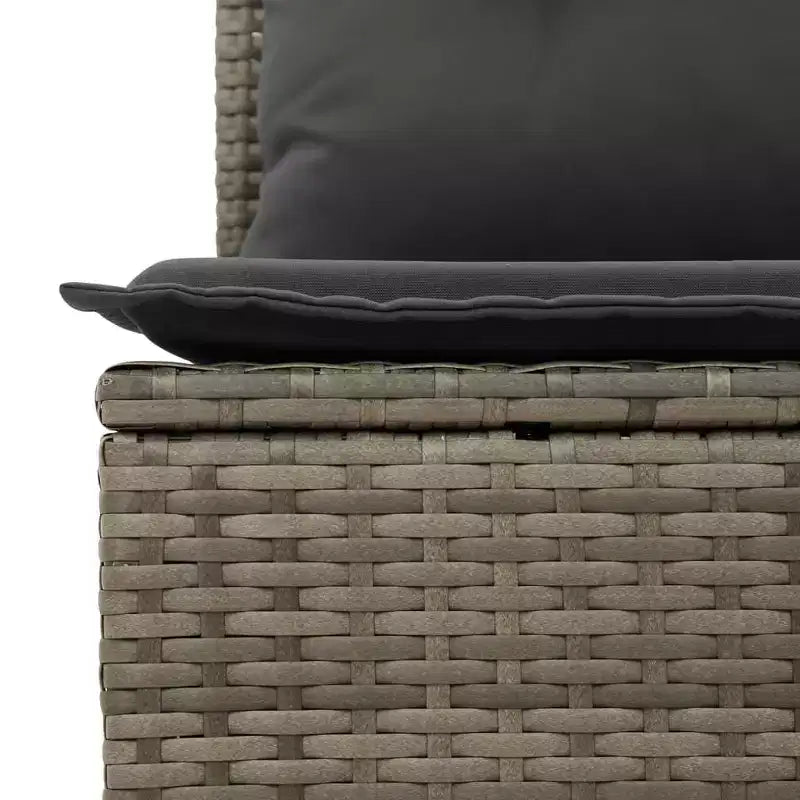 vidaXL Salon de jardin gris, gris foncé