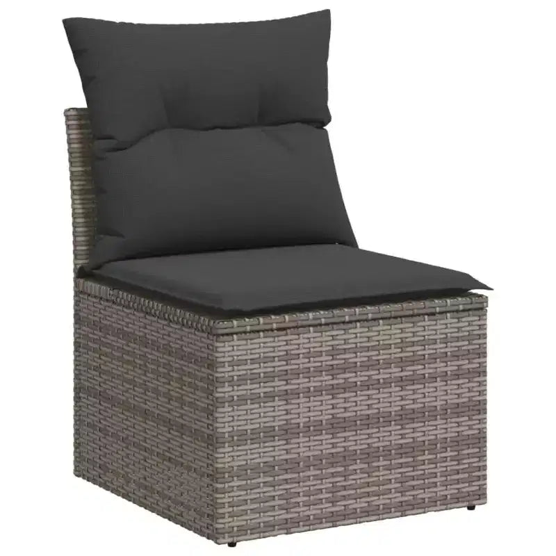 vidaXL Salon de jardin gris, gris foncé