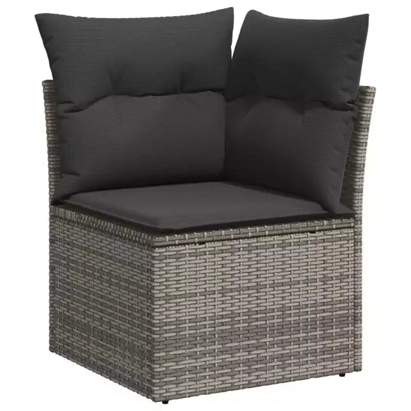 vidaXL Salon de jardin gris, gris foncé