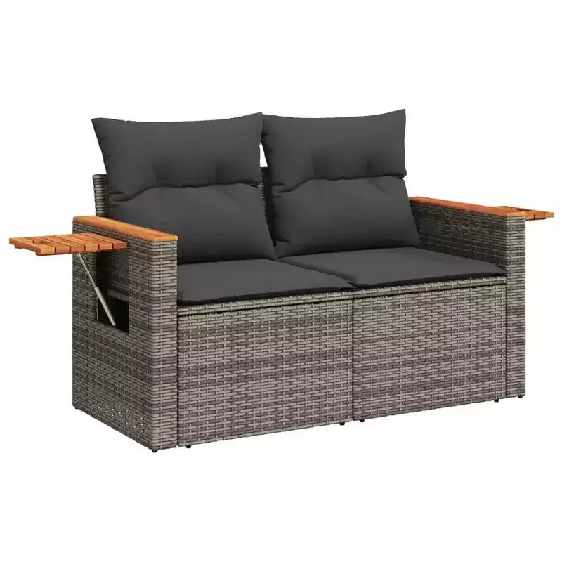 vidaXL Salon de jardin gris, gris foncé