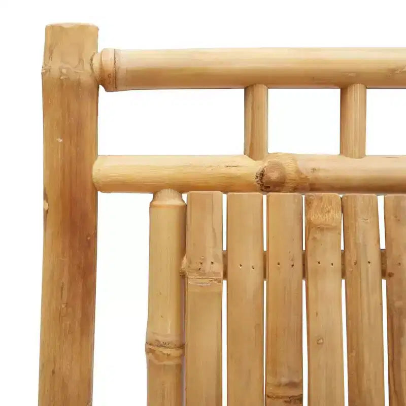vidaXL Ensemble de salle à manger de jardin en bambou - 5 pièces, table et chaises de jardin pliables - Table 110 x 55 cm - Étanche - Durable