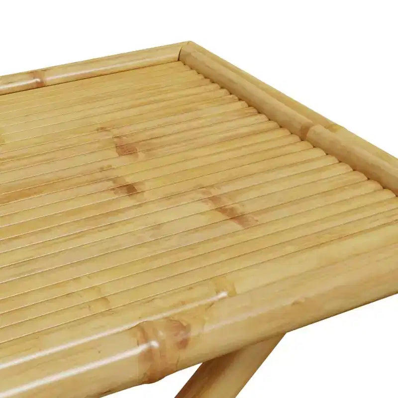 vidaXL Ensemble de salle à manger de jardin en bambou - 5 pièces, table et chaises de jardin pliables - Table 110 x 55 cm - Étanche - Durable