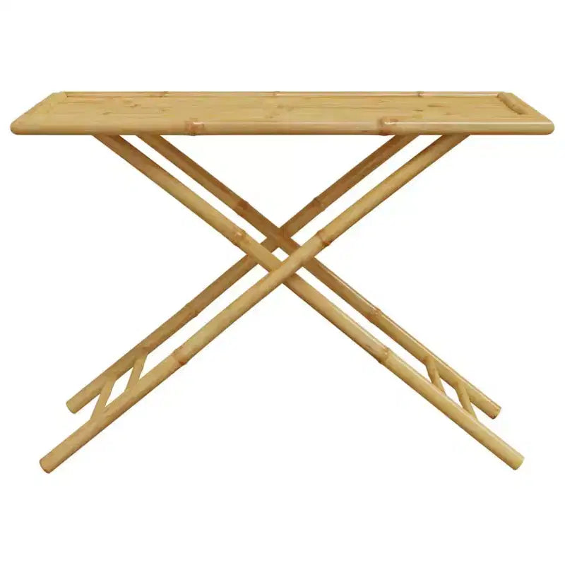 vidaXL Ensemble de salle à manger de jardin en bambou - 5 pièces, table et chaises de jardin pliables - Table 110 x 55 cm - Étanche - Durable