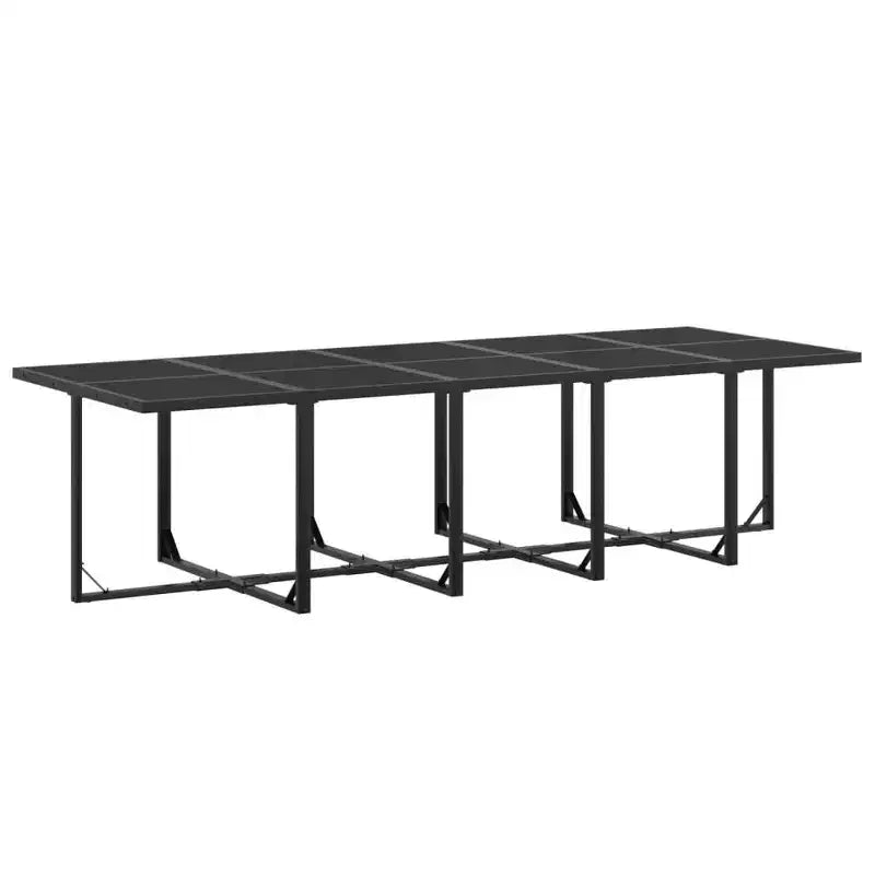 vidaXL Ensemble de salle à manger de jardin Table et chaises Meubles d'extérieur Tissu textilène Noir
