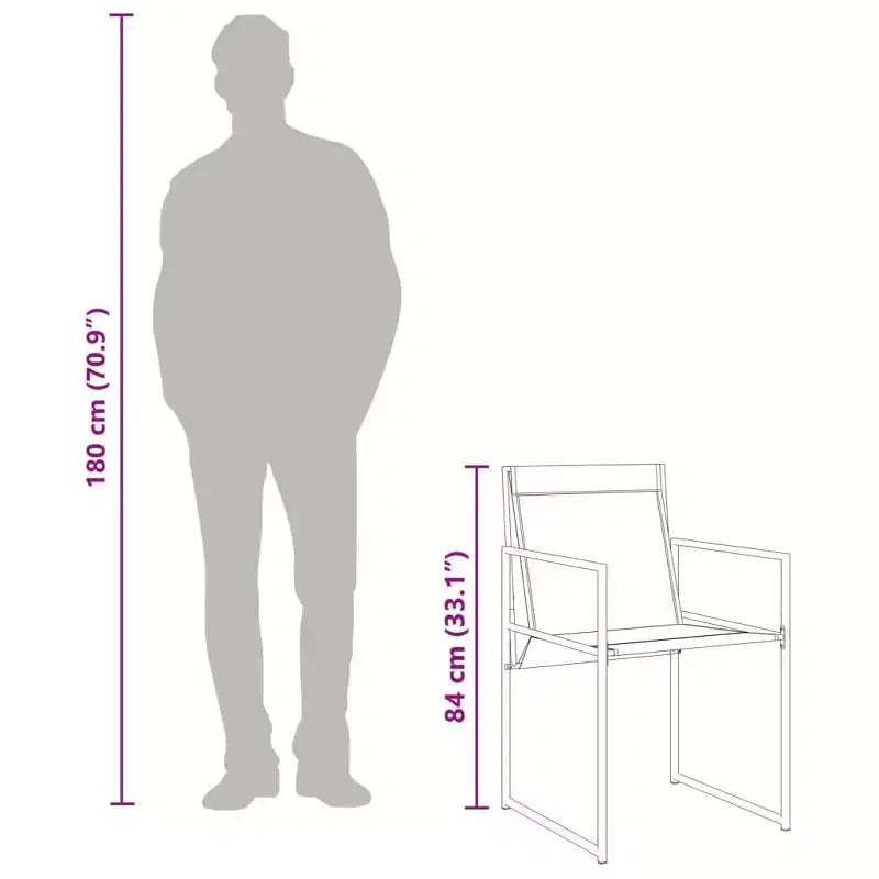 vidaXL Ensemble de salle à manger de jardin Table et chaises Meubles d'extérieur Tissu textilène Noir
