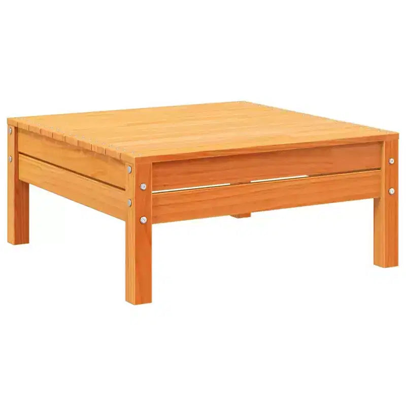 vidaXL Ensemble de canapés de jardin Marron cire, crème Bois de pin massif, Tissu Oxford
