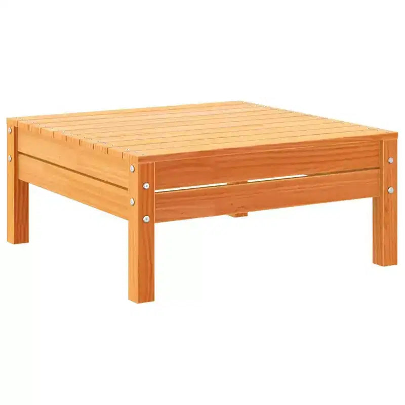 vidaXL Ensemble de canapés de jardin Marron cire, crème Bois de pin massif, Tissu Oxford