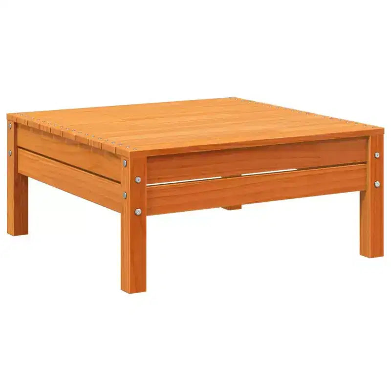vidaXL Salon de jardin Marron cire Bois de pin massif, Tissu Oxford, Coton PP