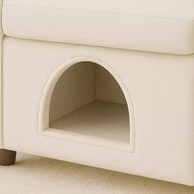 Fauteuil Okak en forme d'oreille de lapin, avec cachette intégrée pour chats et chiens, canapé-lit simple pour animaux de compagnie, pour chambre à coucher et salon.