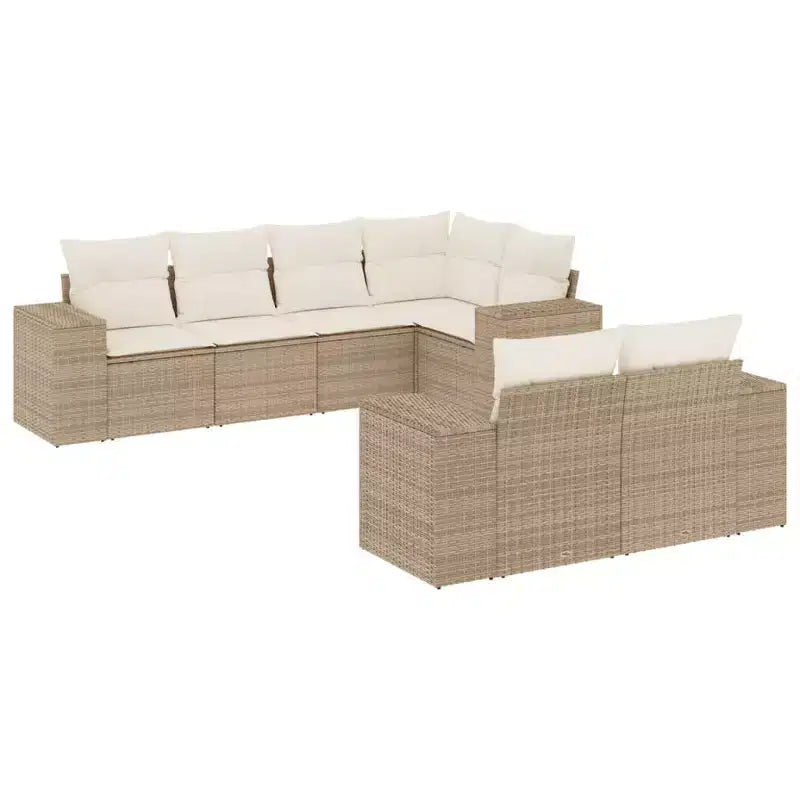vidaXL Garden Sofa Set Beige