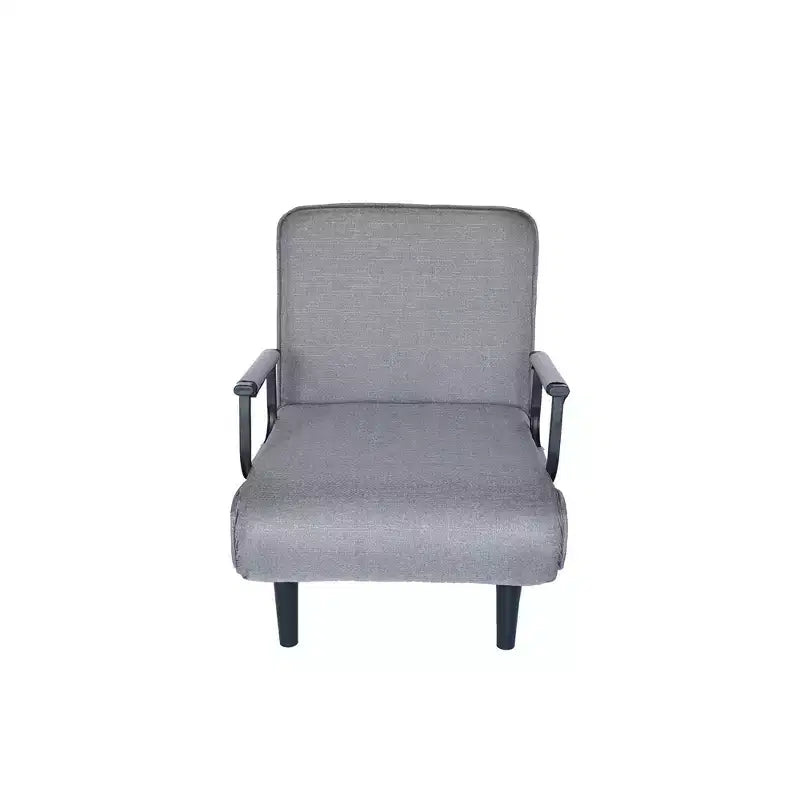 Homy Casa Folding Accent Chair with Adjustable Backrest and Pillow, Convertible Lounge Chair for Small Spaces, Dorms or Home Office, Grey