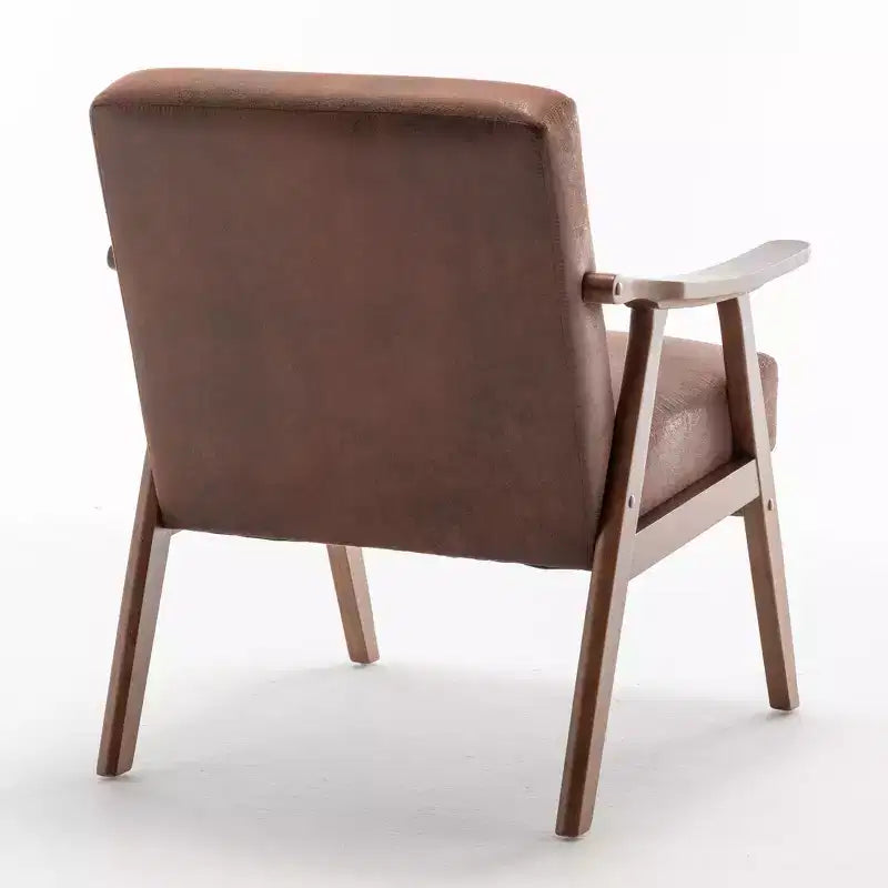 Homy Casa Mid-Century Solid Wood Accent Chair for Living Room or Reading Corner