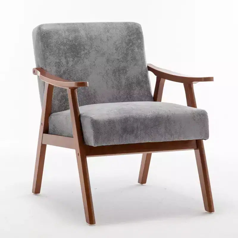 Homy Casa Mid-Century Solid Wood Accent Chair for Living Room or Reading Corner