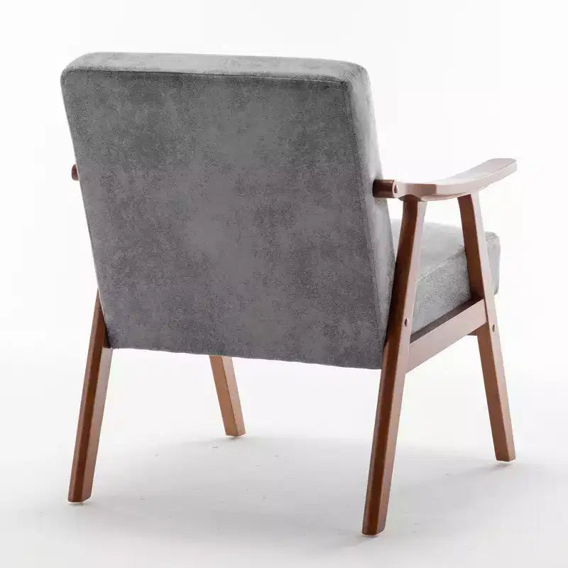 Homy Casa Mid-Century Solid Wood Accent Chair for Living Room or Reading Corner