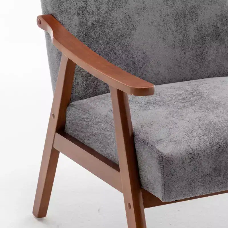 Homy Casa Mid-Century Solid Wood Accent Chair for Living Room or Reading Corner