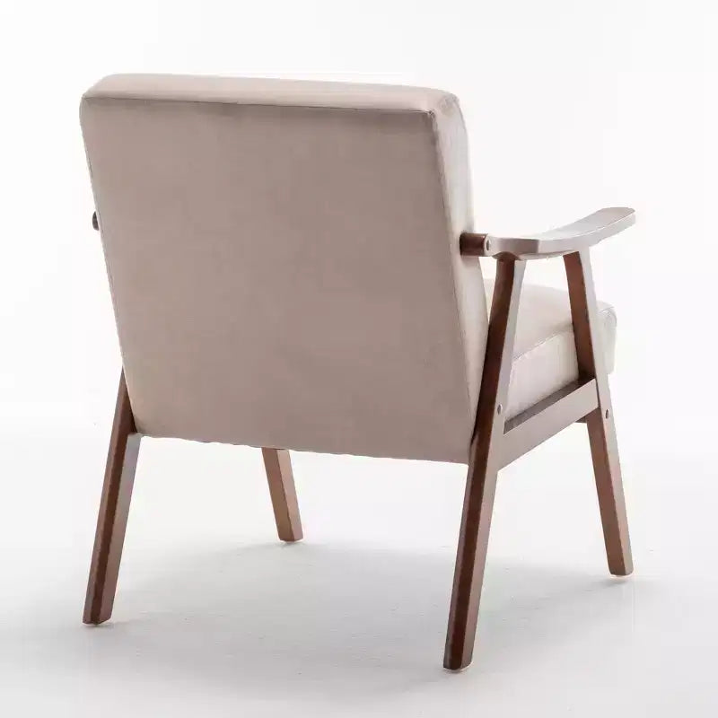 Homy Casa Mid-Century Solid Wood Accent Chair for Living Room or Reading Corner