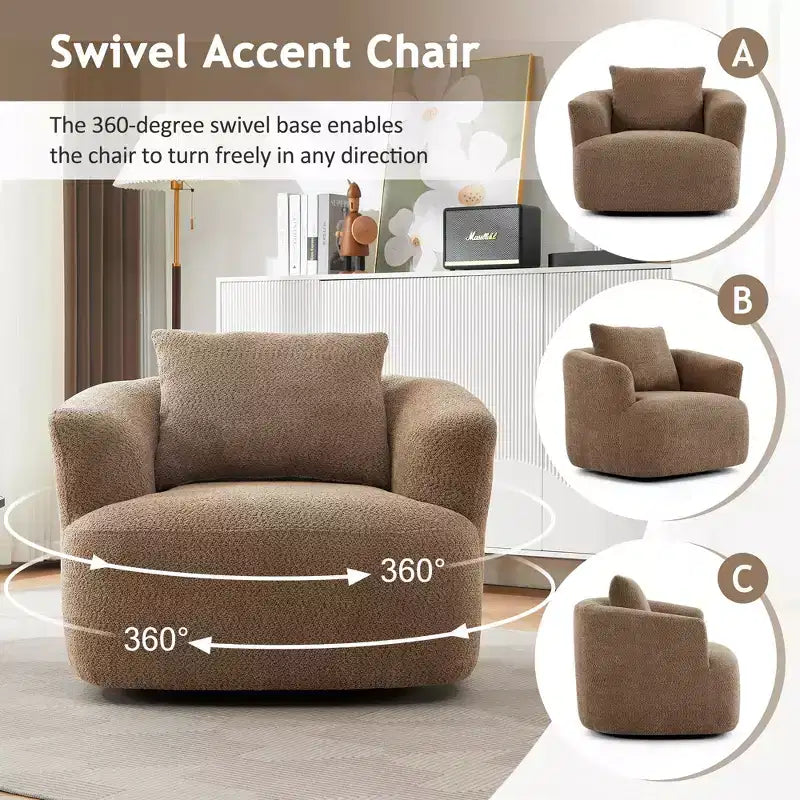 Fauteuil pivotant Merax 360 avec coussin