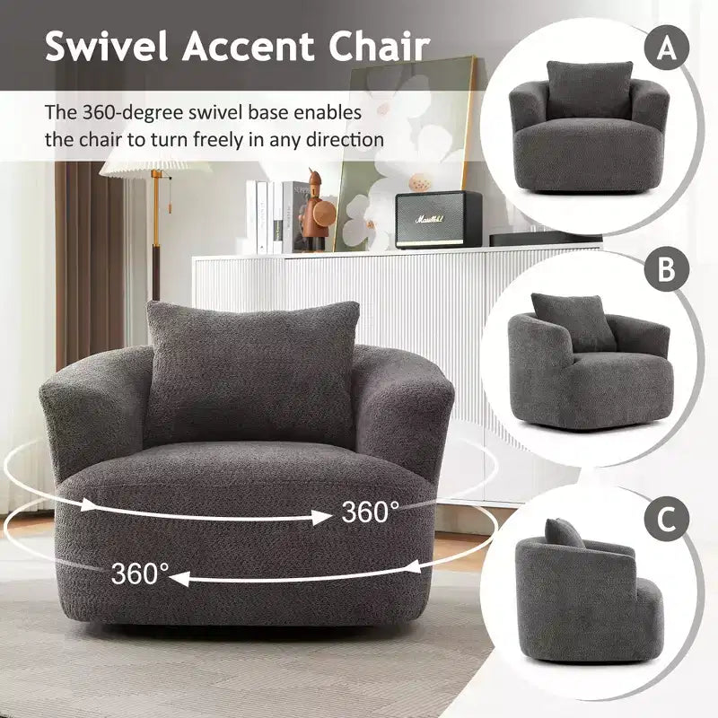 Fauteuil pivotant Merax 360 avec coussin