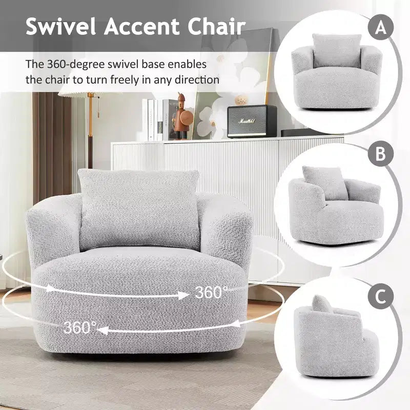 Fauteuil pivotant Merax 360 avec coussin