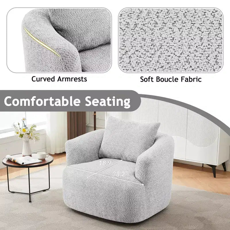 Fauteuil pivotant Merax 360 avec coussin