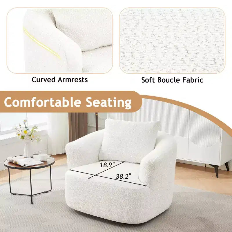 Fauteuil pivotant Merax 360 avec coussin