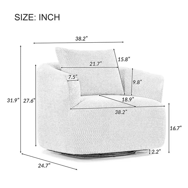 Fauteuil pivotant Merax 360 avec coussin