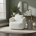 Merax 360 Swivel Barrel Accent Chair with A Throw Pillow