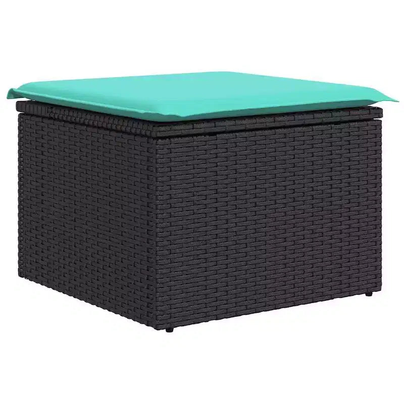 vidaXL Ensemble de canapés de jardin 5 pcs avec coussins résine tressée noir