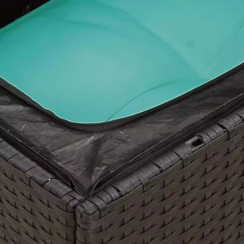 vidaXL Ensemble de canapés de jardin 5 pcs avec coussins résine tressée noir