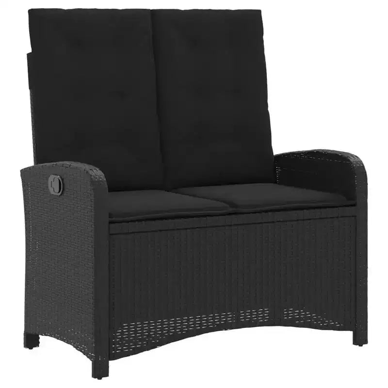 vidaXL Salon de jardin noir et marron