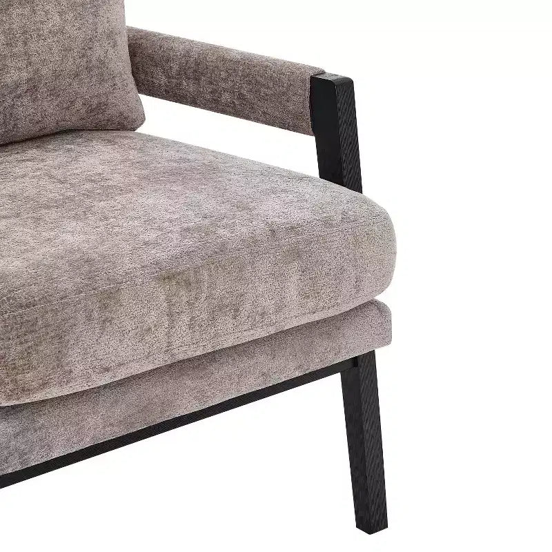 Fauteuil d'appoint en chenille Vatros, style Mid-Century Modern