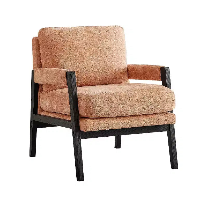 Fauteuil d'appoint en chenille Vatros, style Mid-Century Modern