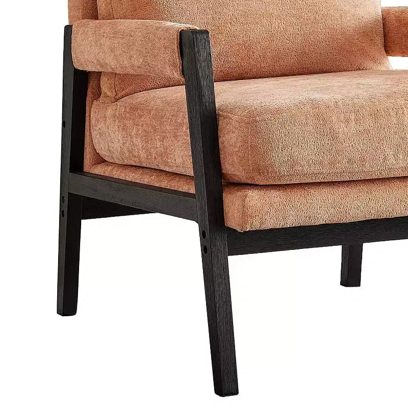 Fauteuil d'appoint en chenille Vatros, style Mid-Century Modern