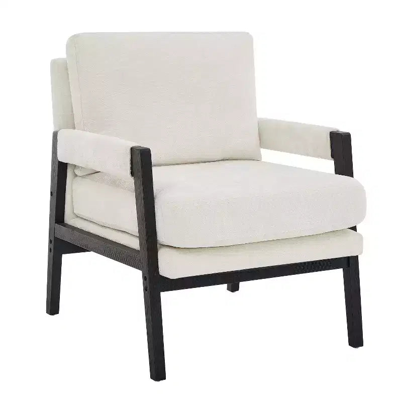 Fauteuil d'appoint en chenille Vatros, style Mid-Century Modern