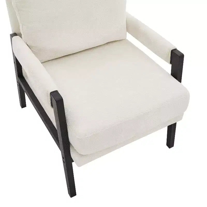 Fauteuil d'appoint en chenille Vatros, style Mid-Century Modern