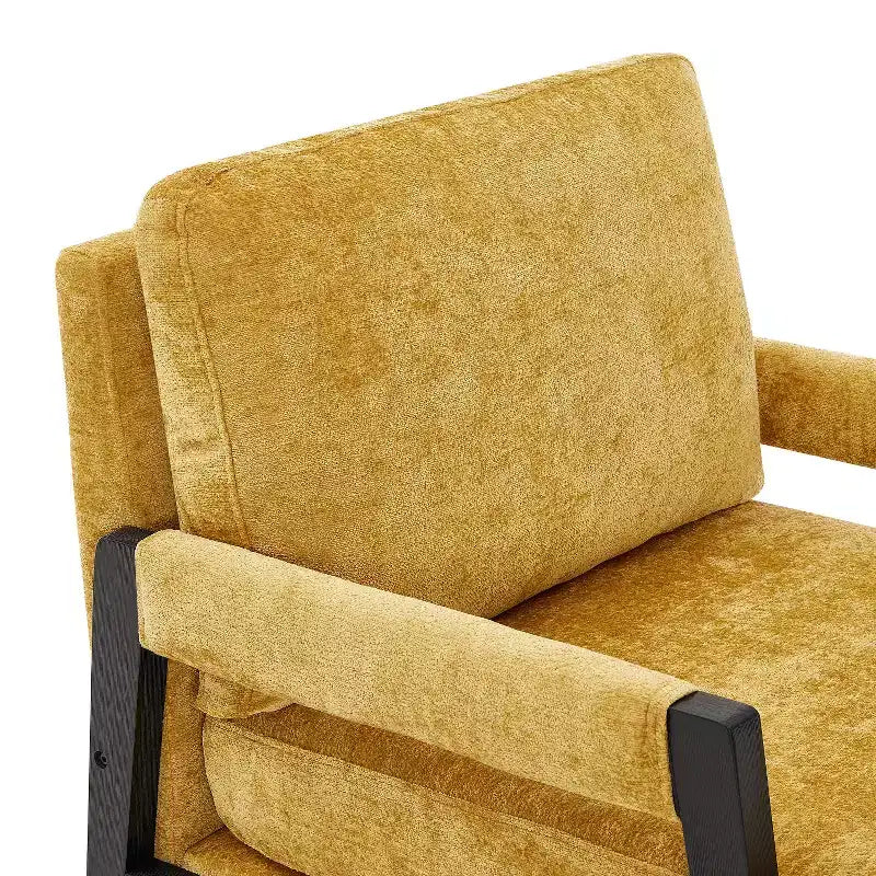 Fauteuil d'appoint en chenille Vatros, style Mid-Century Modern