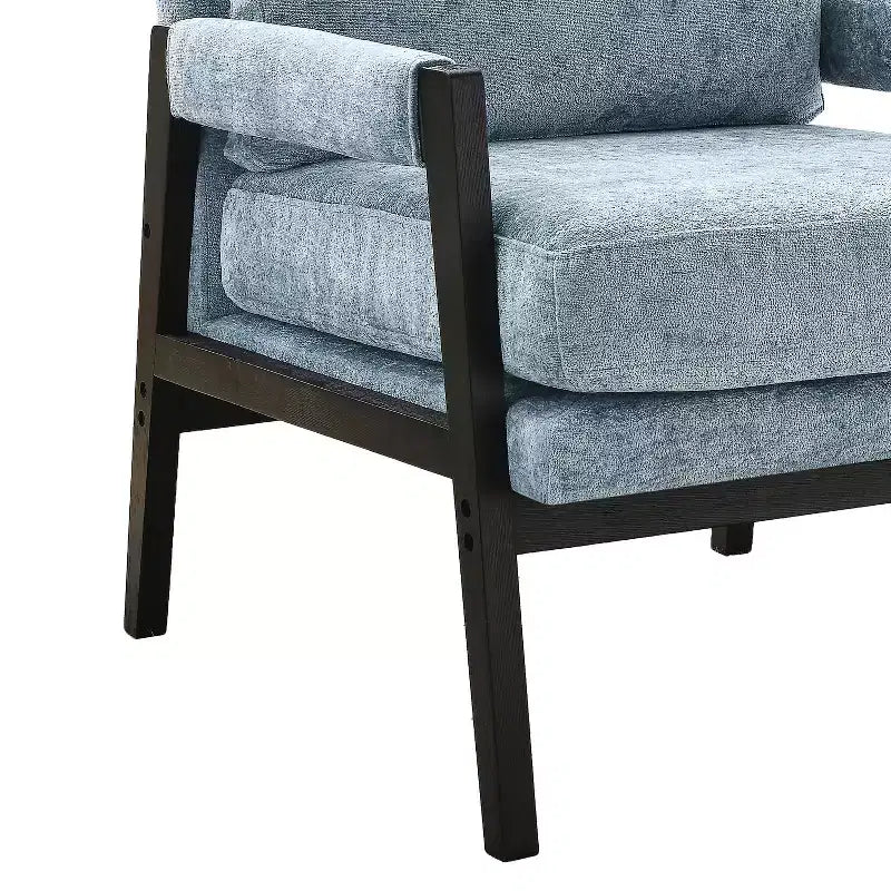 Fauteuil d'appoint en chenille Vatros, style Mid-Century Modern