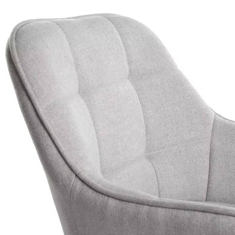 Fauteuil d'appoint en tissu, chaise de loisirs moderne avec dossier et coussin rembourrés, fauteuil pivotant, chaise d'appoint, gris