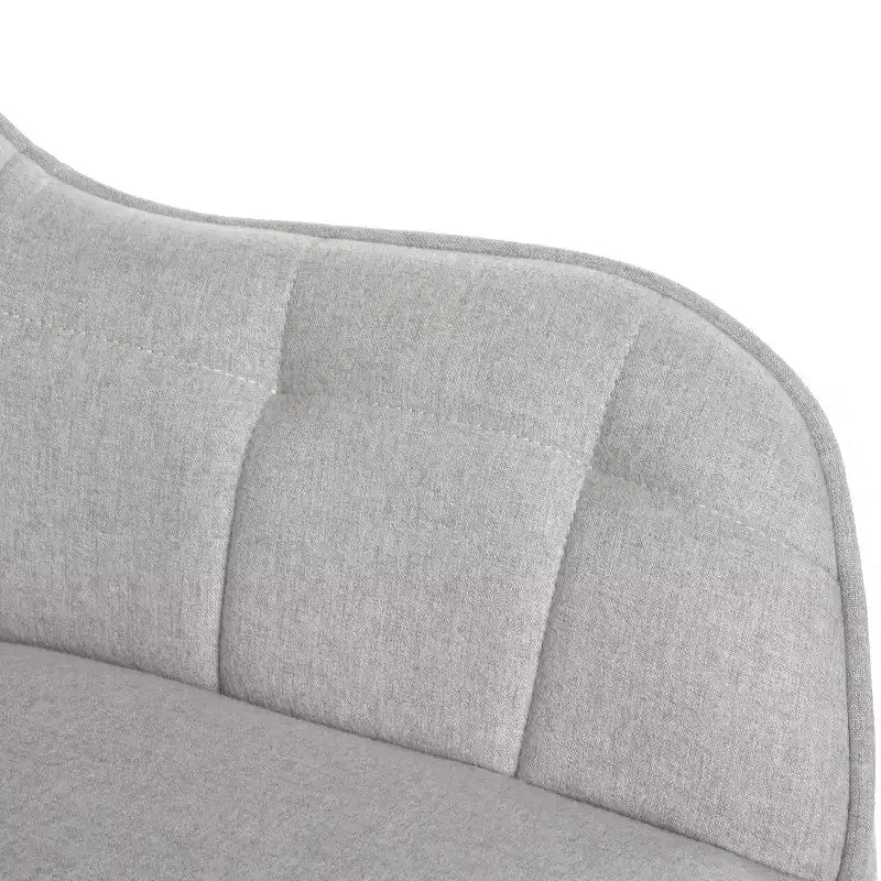 Fauteuil d'appoint en tissu, chaise de loisirs moderne avec dossier et coussin rembourrés, fauteuil pivotant, chaise d'appoint, gris