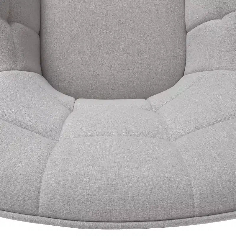 Fauteuil d'appoint en tissu, chaise de loisirs moderne avec dossier et coussin rembourrés, fauteuil pivotant, chaise d'appoint, gris