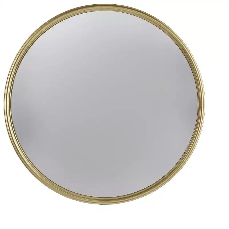 Miroir rond, miroir circulaire avec cadre en fer pour salon, chambre, coiffeuse, entrée, couloir, doré