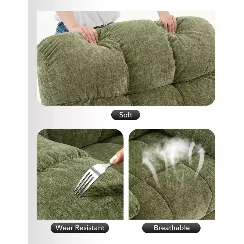 Oversized 360 Swivel Rocker Recliner Chair, Weight Capacity 300LBS Extra Wide Manual Recliners, Chenille Single Lazy Sofa Chair
