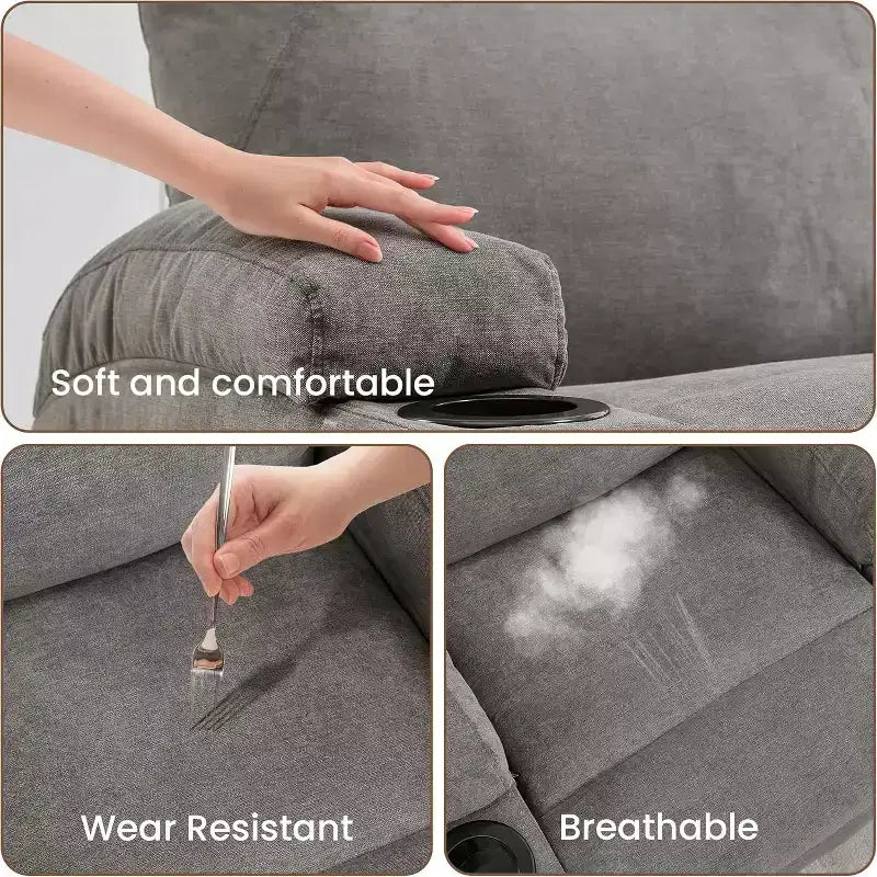 Fauteuil inclinable, fauteuil inclinable à bascule pivotant à 360° pour adultes, pour salon, chambre, maison