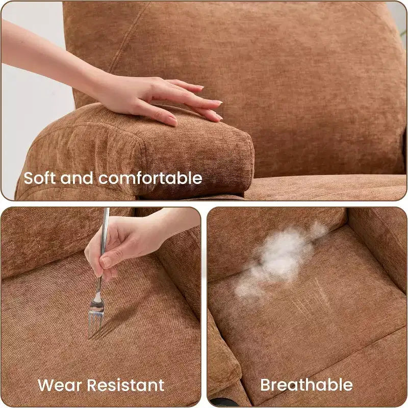 Fauteuil inclinable, fauteuil inclinable à bascule pivotant à 360° pour adultes, pour salon, chambre, maison