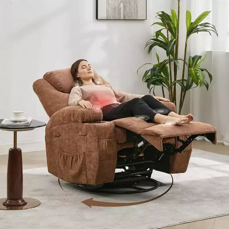 Recliner Chair, 360 Swivel Rocker Recliner Chair for Adults, for Living Room, Bedroom, Home